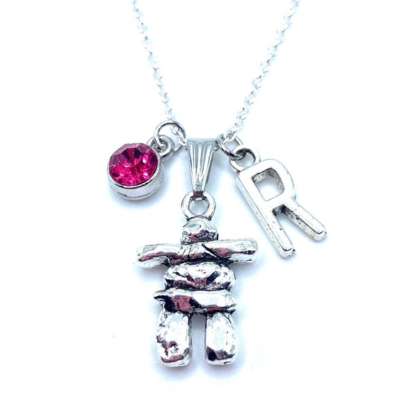 Inukshuk Stone Man Necklace - Picture 7 of 8